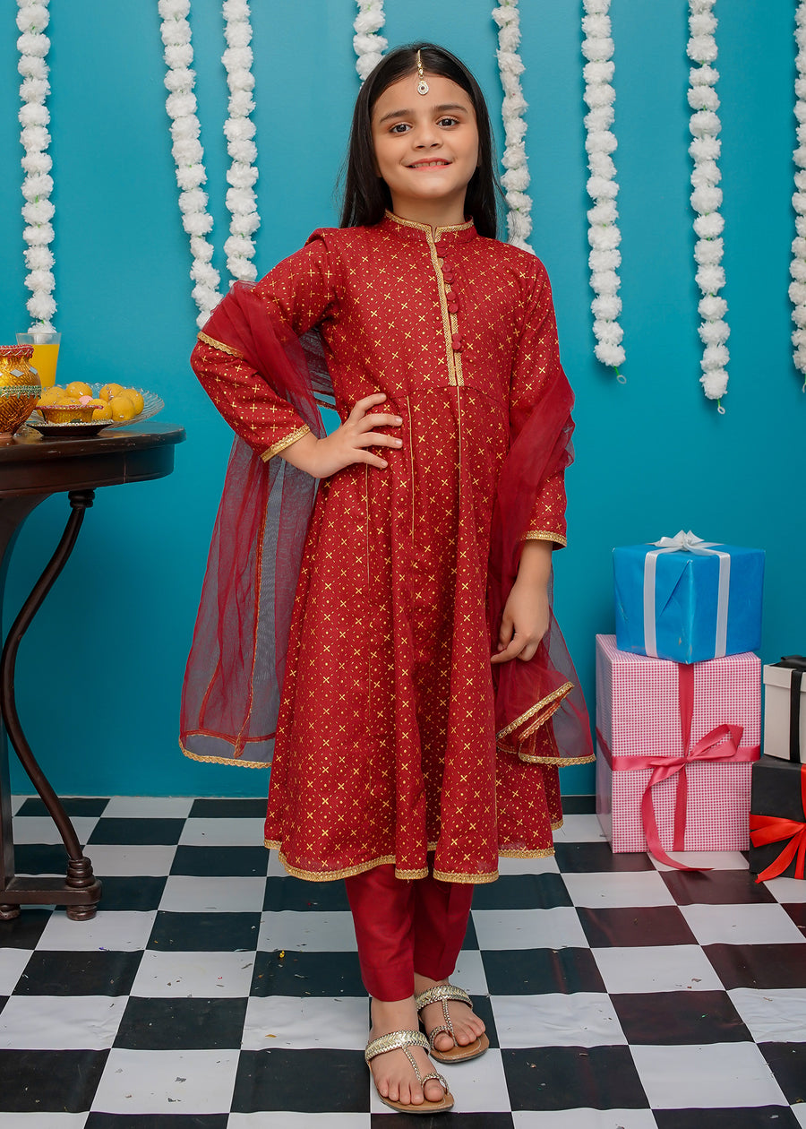 Toddlers 3 Piece Frock | 9280