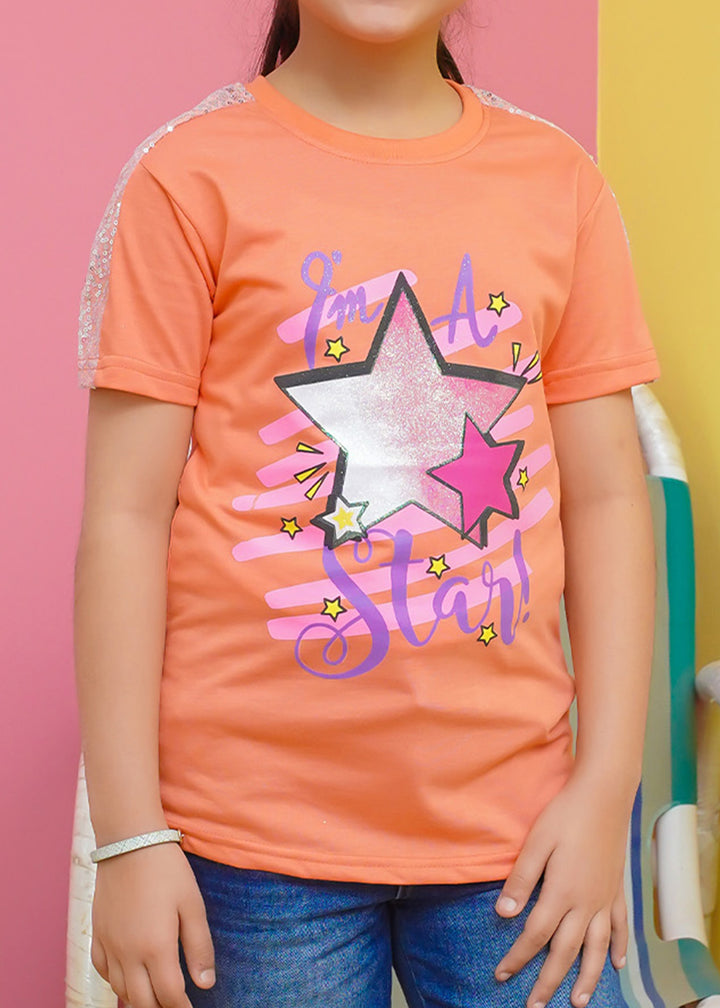 Printed Trendy T-Shirt For Girls