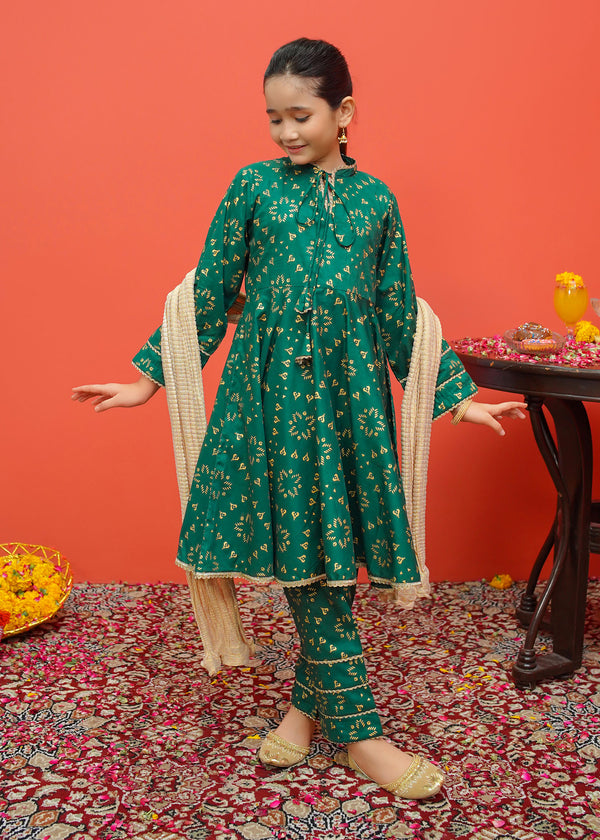 Printed Cambric 3 Piece Dress