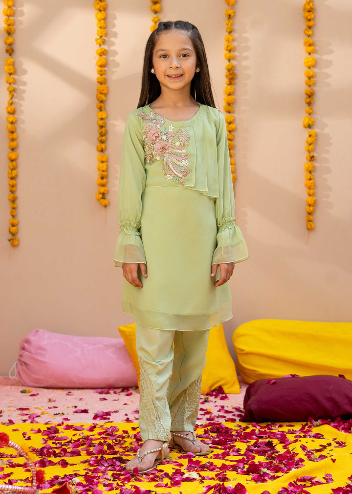 Pakistani Girls Embroidered 3 Piece Suit