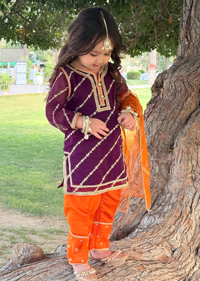 Embroidered Chiffon Dress for Girls