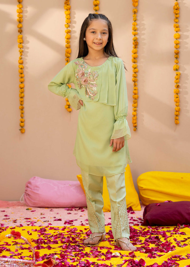 Pakistani Girls Embroidered 3 Piece Suit