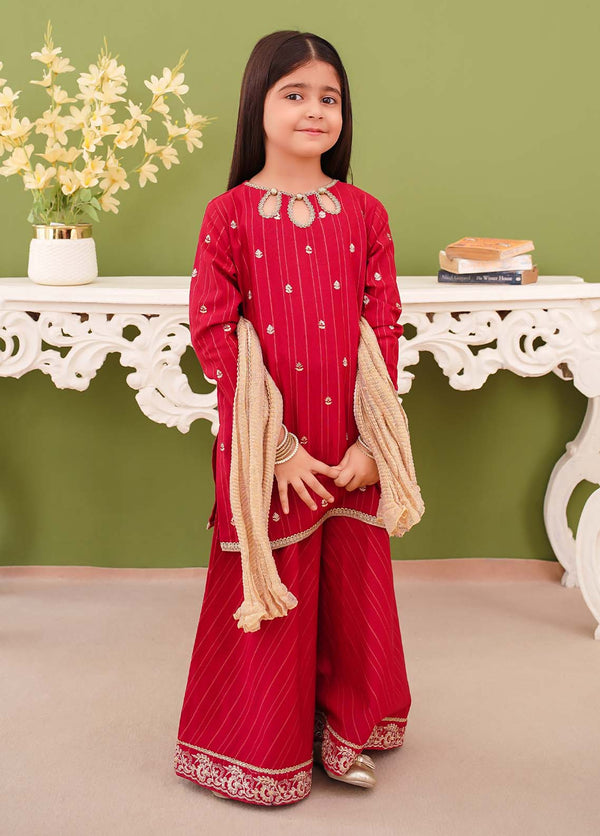 3-Piece Pink Khaddar Suit