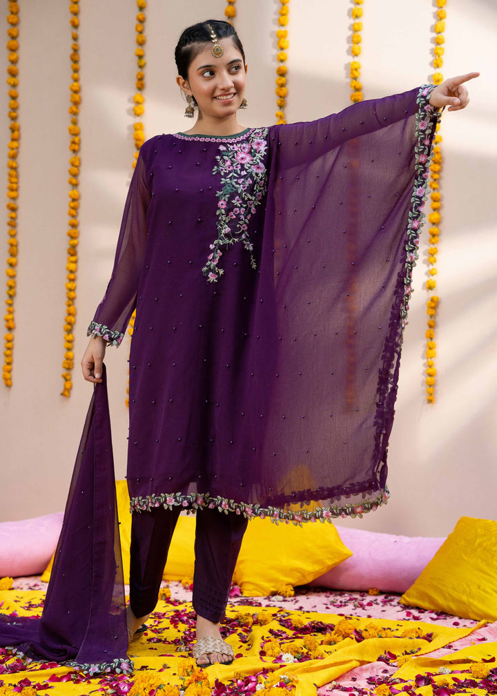 Embroidered Rawsilk 3 Piece Suit