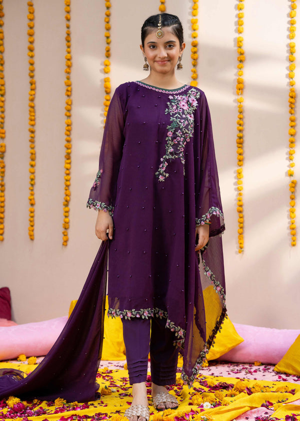 Embroidered Rawsilk 3 Piece Suit