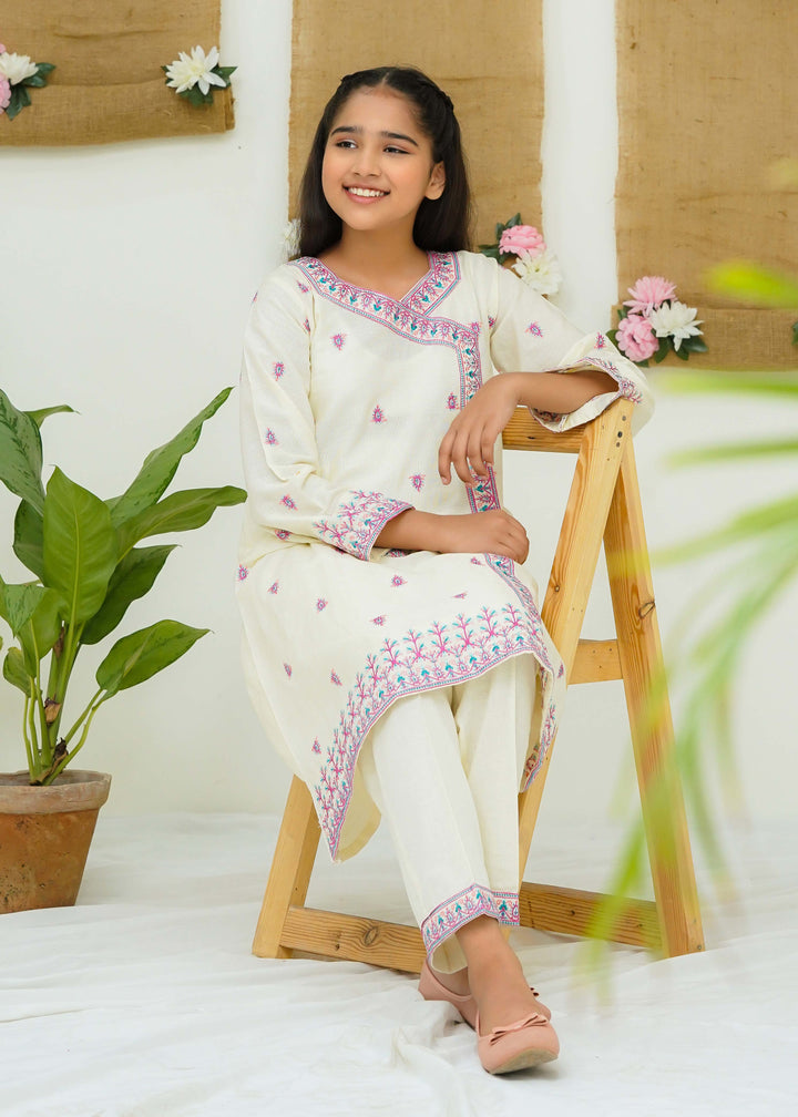 Khaddar embroidered dress