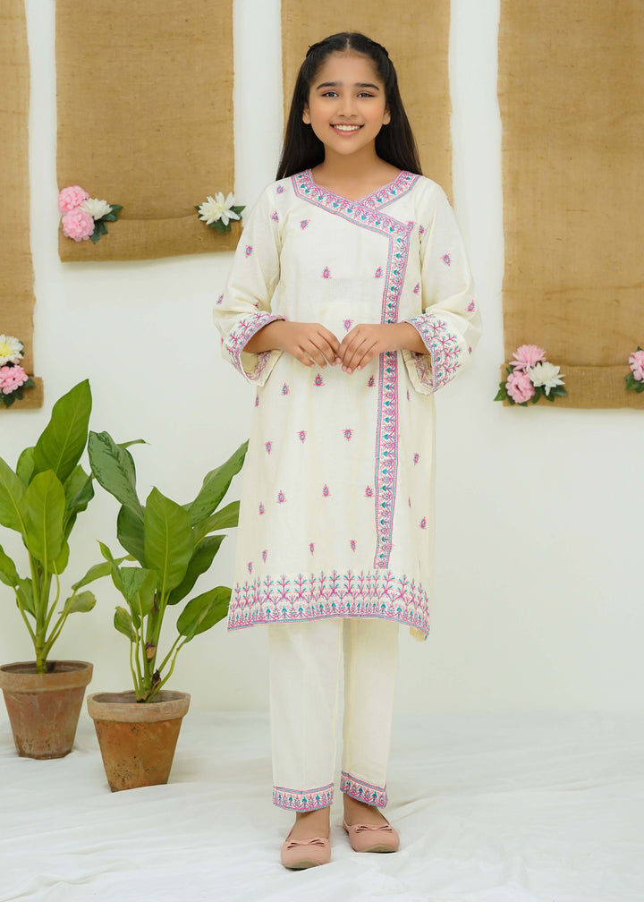 Khaddar embroidered dress