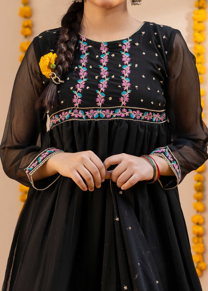 Kids Chiffon Embroidered Formal 3 Piece Suit