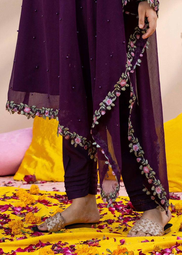 Embroidered Rawsilk 3 Piece Suit