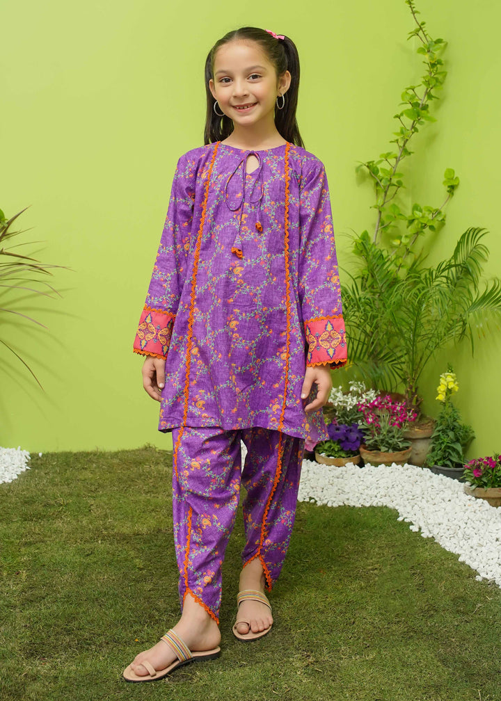Girls Printed Lawn Suit