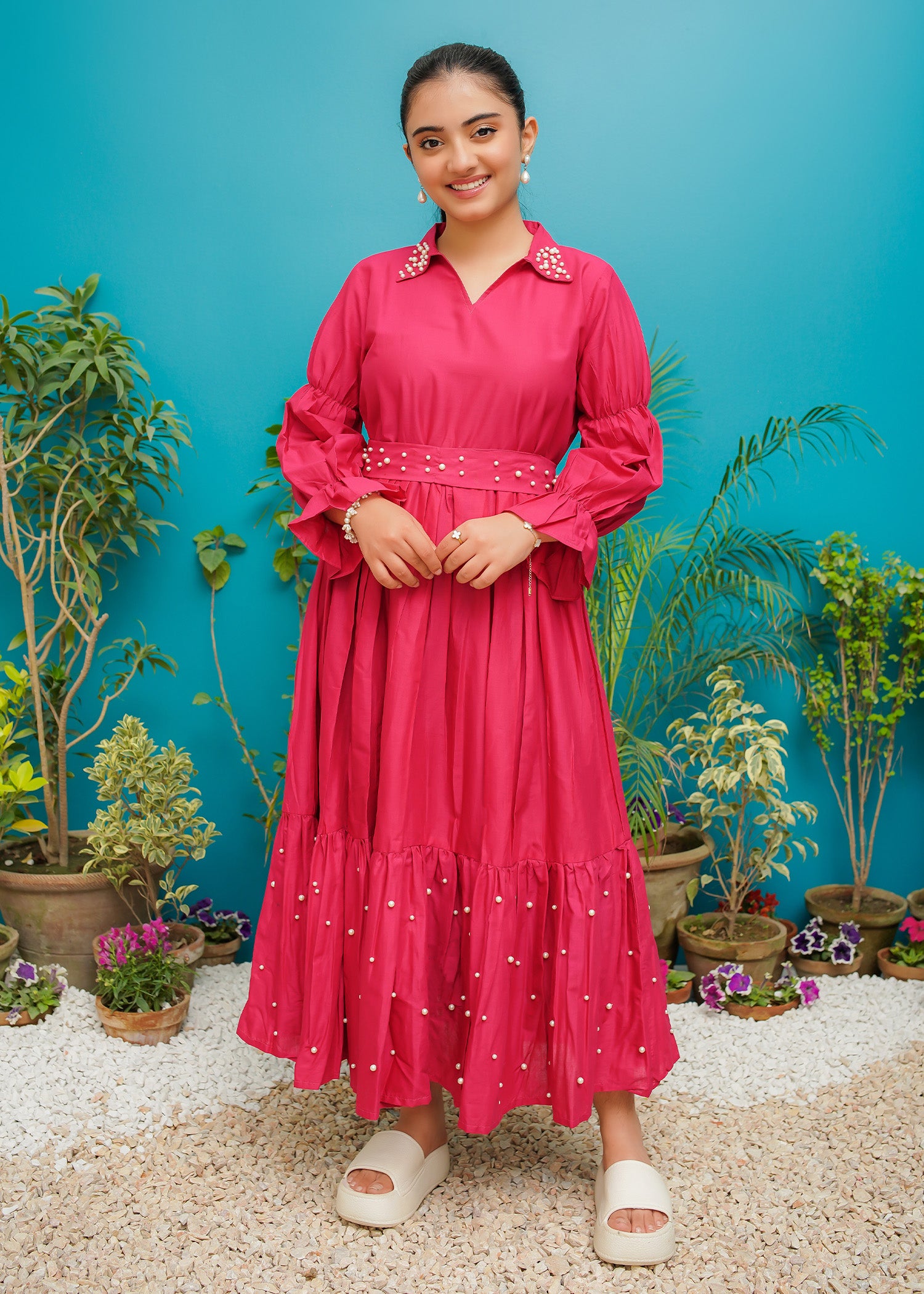 Buy Women 1 Piece Pink Frock – Modest Clothing