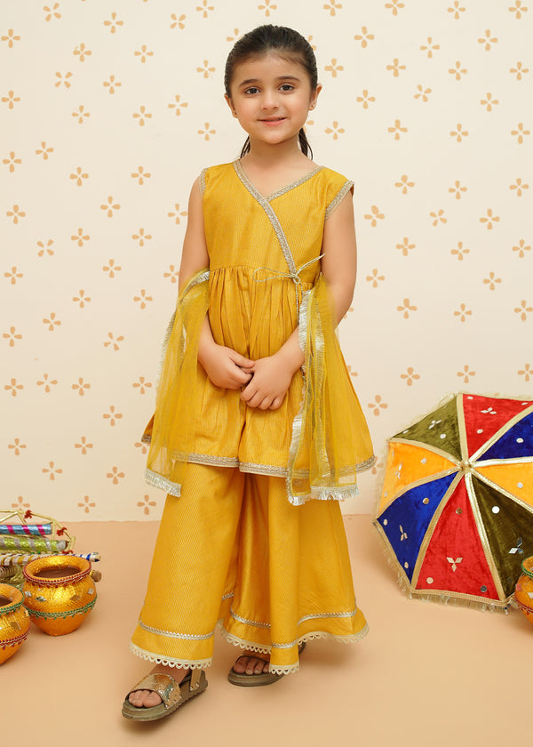 Girls Yellow Festive Suit | 9200