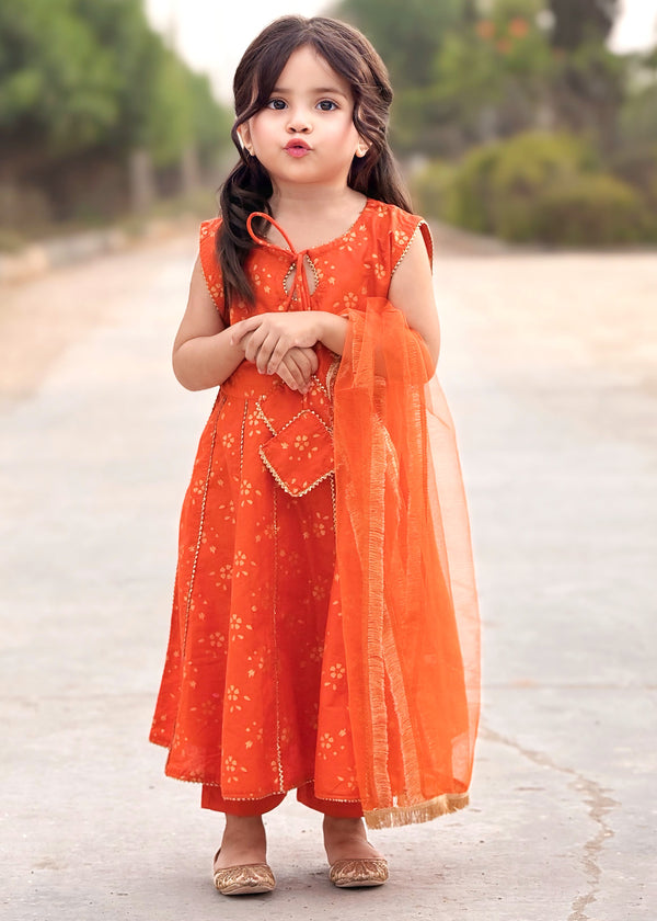 Girls Formal Festive Wear Cotton Dress