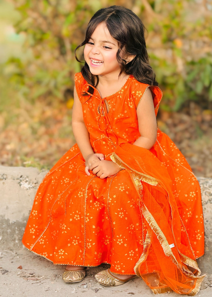 Girls Formal Festive Wear Cotton Dress