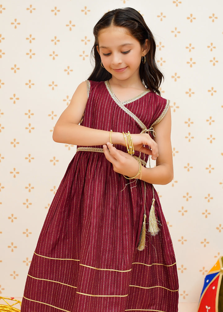 Anghrakha Style 3 Piece Suit for Girls