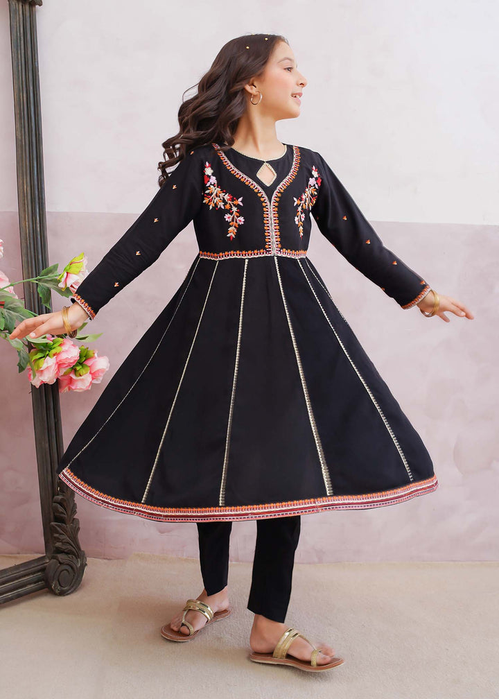 buy 3 piece linen printed black suit online