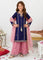 Kids 3 Piece Blue Raw Silk Gharara Outfit