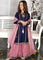 Kids Blue Raw Silk Gharara