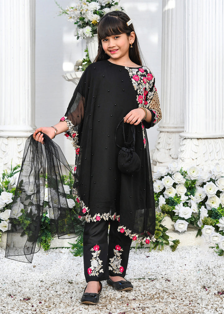 Pearl Cape Dress - Black - Modest Clothing