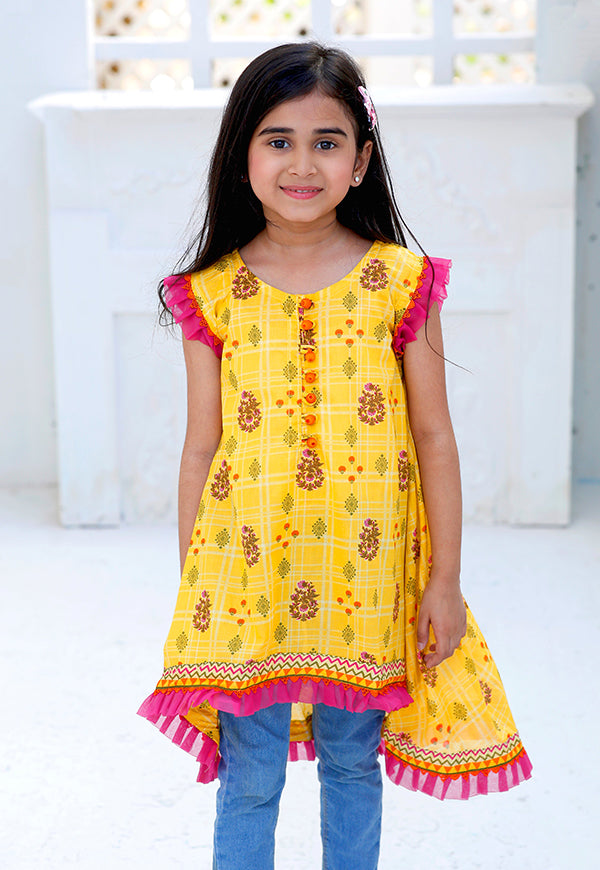 Yellow Girls Kurti