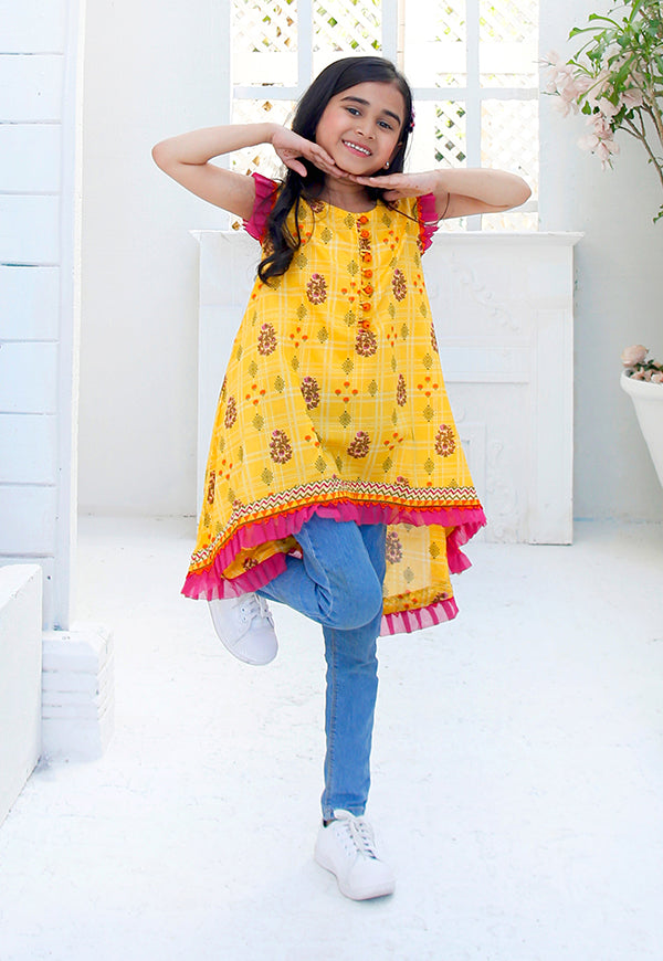 Yellow Girls Kurti