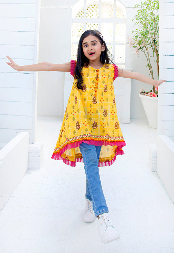 Yellow Girls Kurti