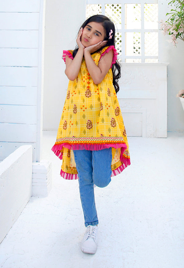 Yellow Girls Kurti