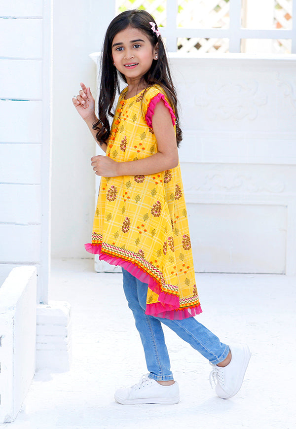 Yellow Girls Kurti