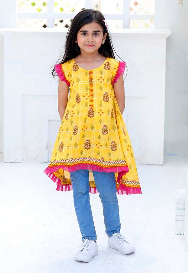 Yellow Girls Kurti