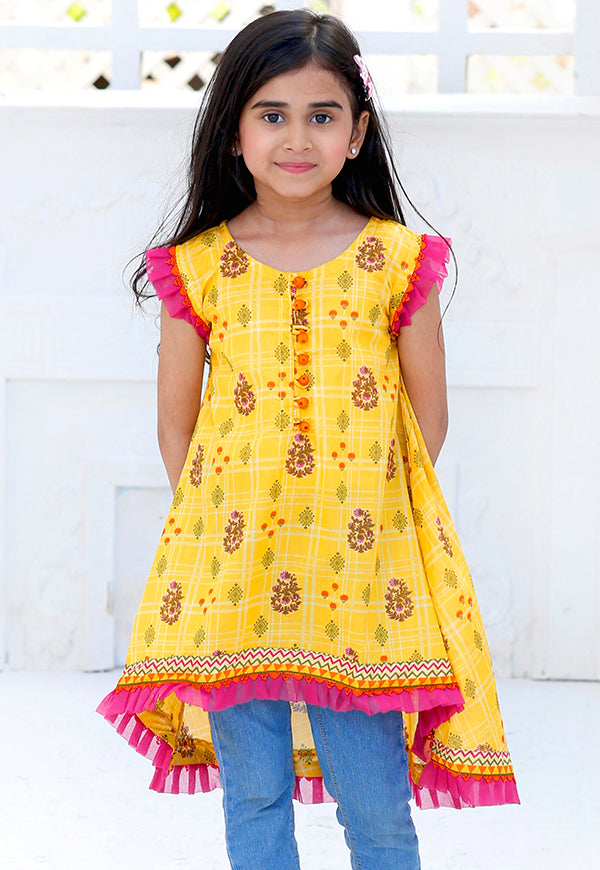 Yellow Girls Kurti