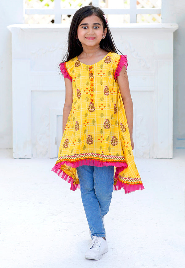 Yellow Girls Kurti