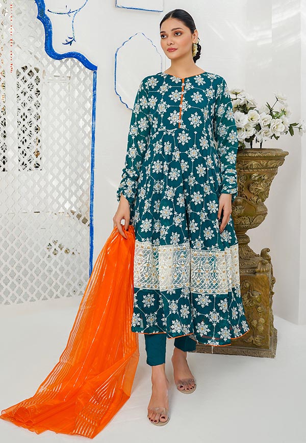 Womens 3 Piece Chiffon Lawn