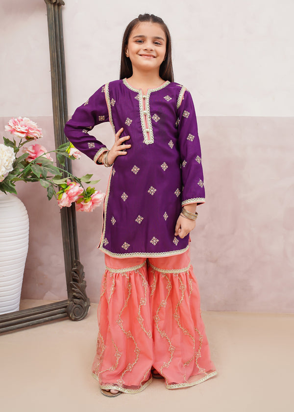 Girls Formal Rawsilk Gharara
