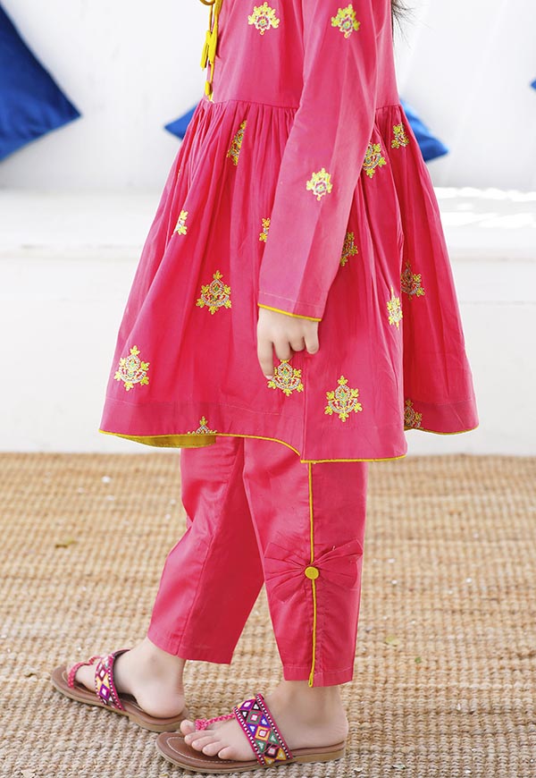 Kids Embroidered Lawn Dress
