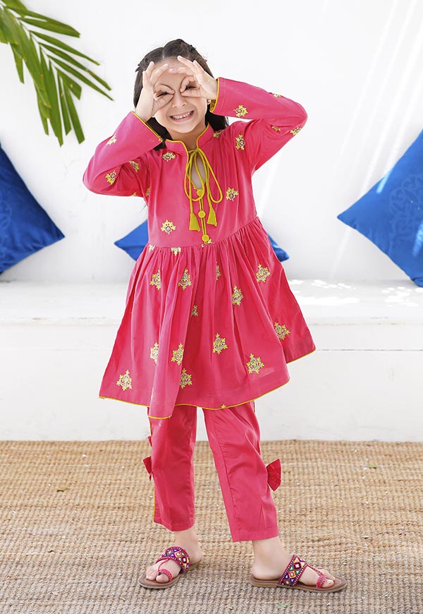 Kids Embroidered Lawn Dress