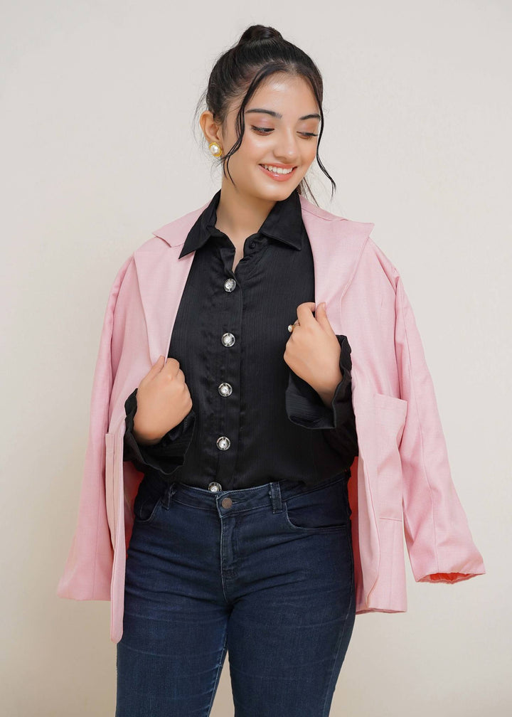 Notch Collar Jacket - Modest Clothing