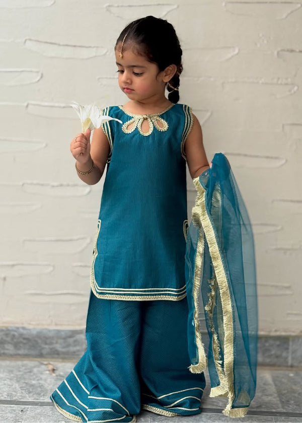 Toddlers Blue Cotton Lawn Set | 9510