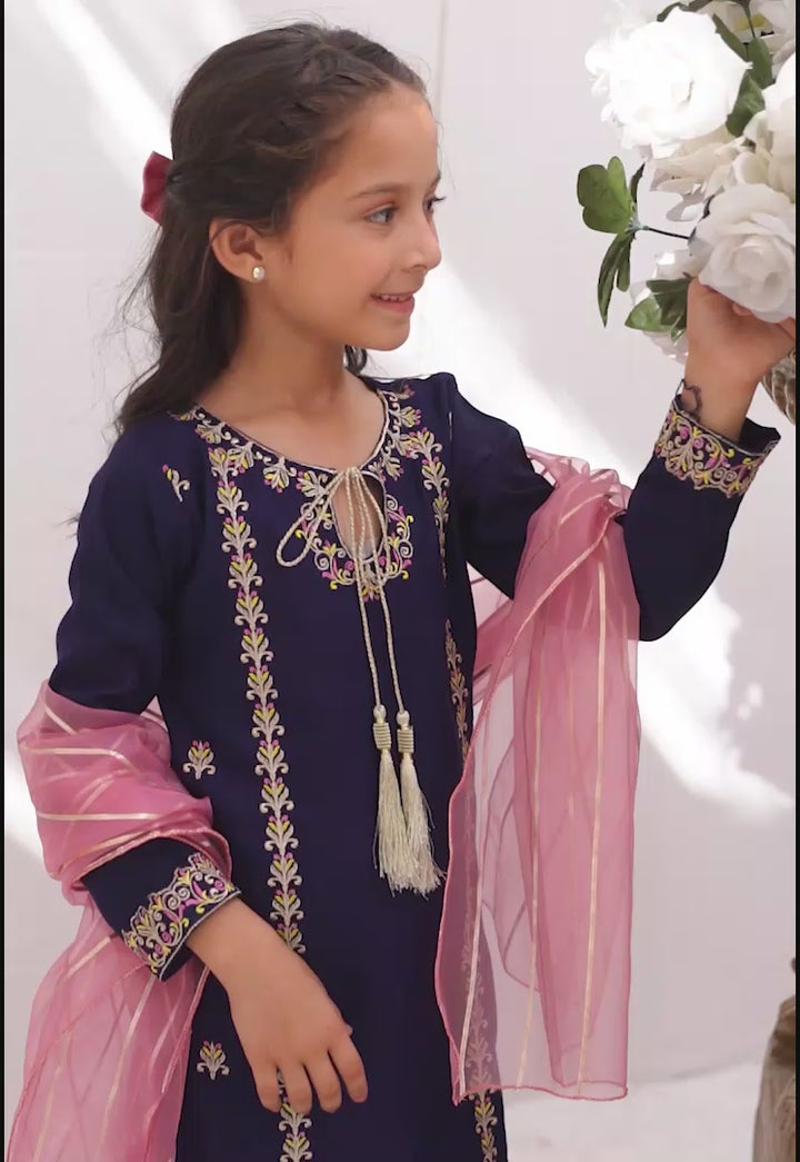 Embroidered Kids 3 Piece Suits