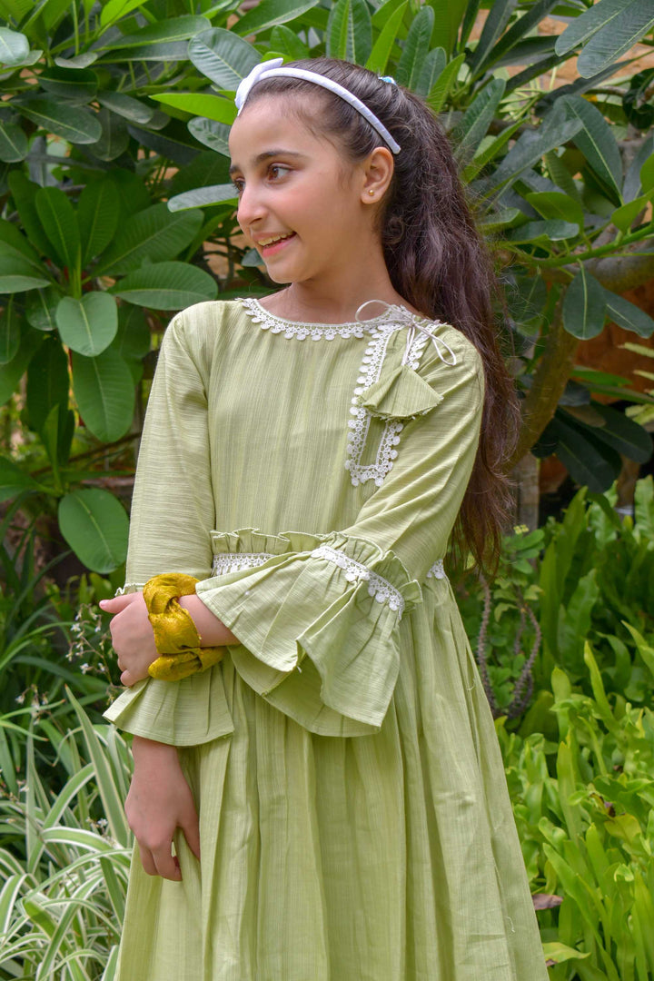 girls green kids clothes