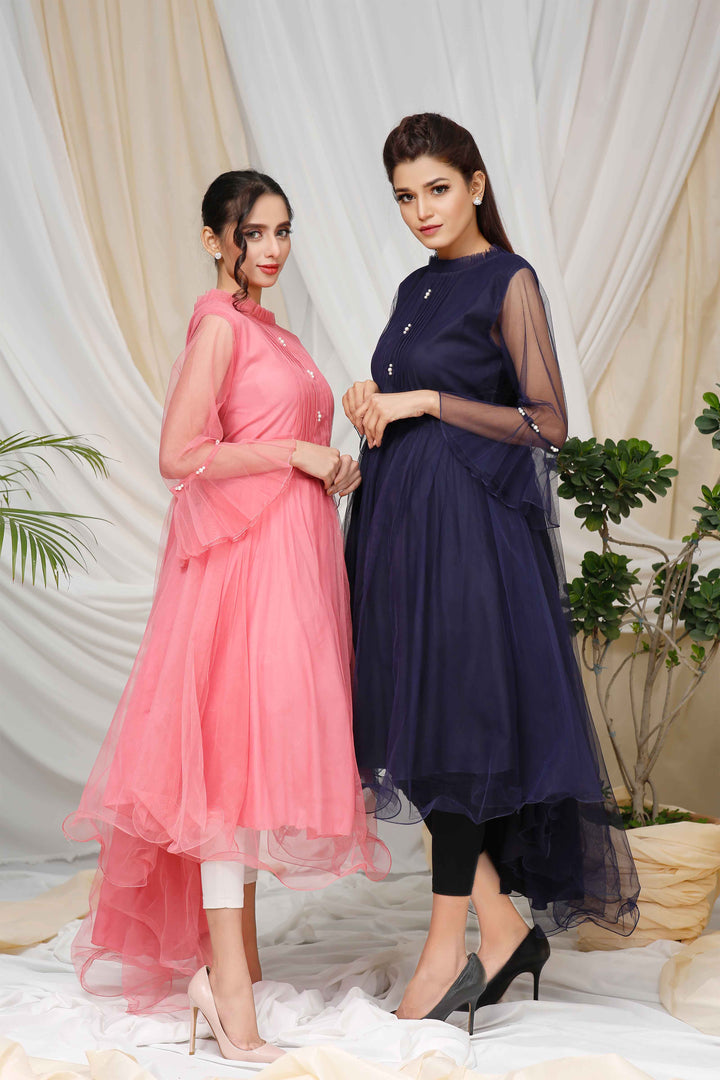 Pink Love - Net Frock - Modest - Grandeur