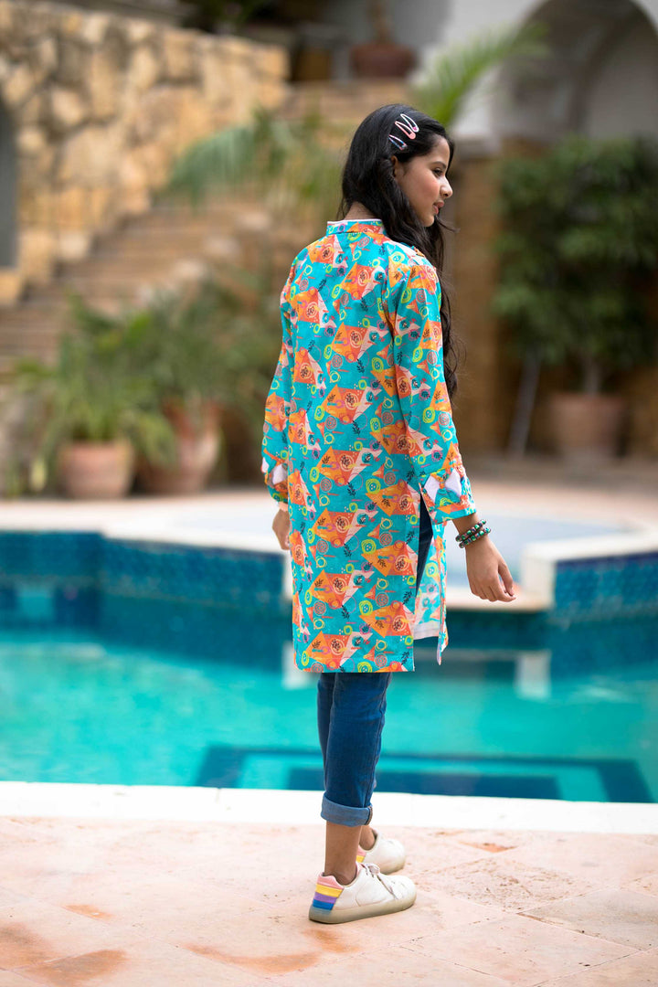 Aquaristic - Lawn Printed Kurti Modest Clothing