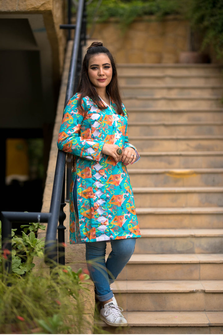Aquaristic - Lawn Stitched Kurta Modest Clothing