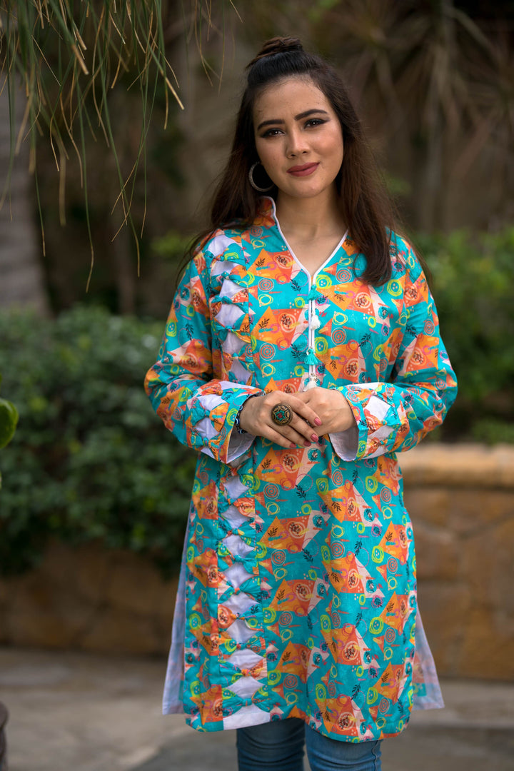 Aquaristic - Lawn Stitched Kurta Modest Clothing