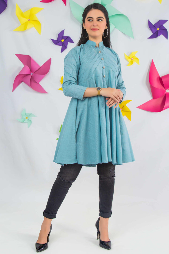 Aquatic Desire - Khaddar Top Modest Clothing