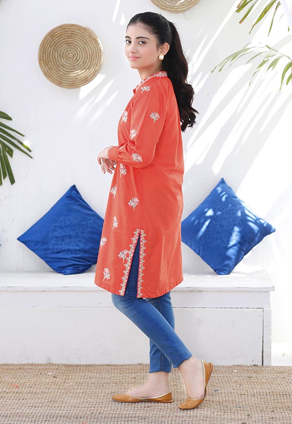 embroidered cotton lawn kurta