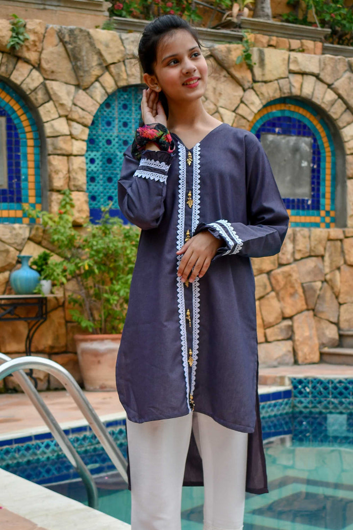Azure - Denim Kurti Modest Clothing