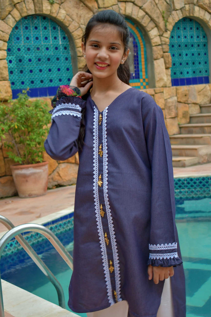 Azure - Denim Kurti Modest Clothing