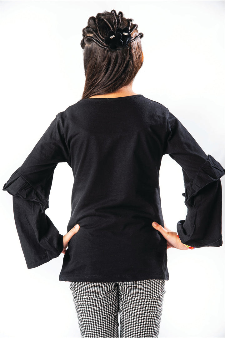 Black Floral girl T-Shirt Modest Clothing