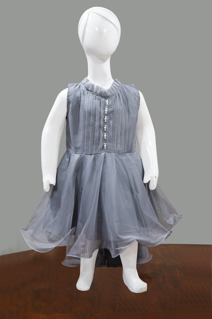 kids party grey frock