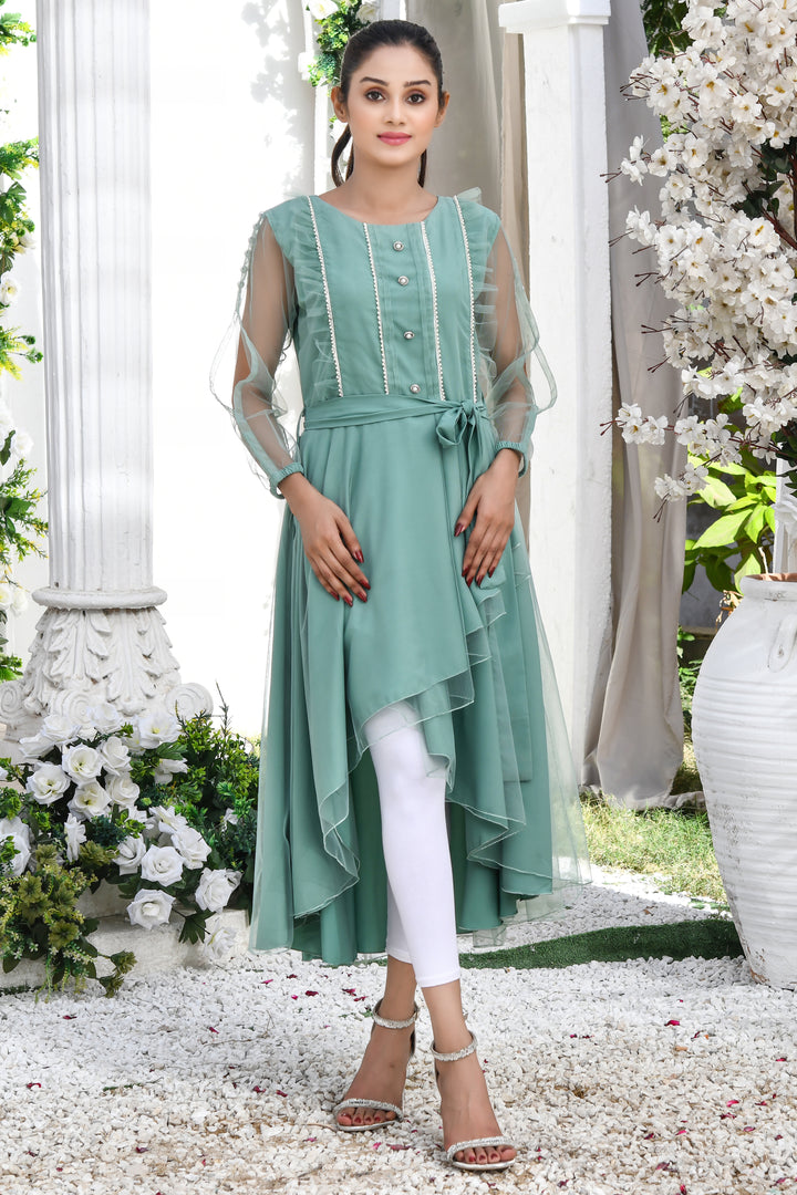 Womens Sea Green Frock